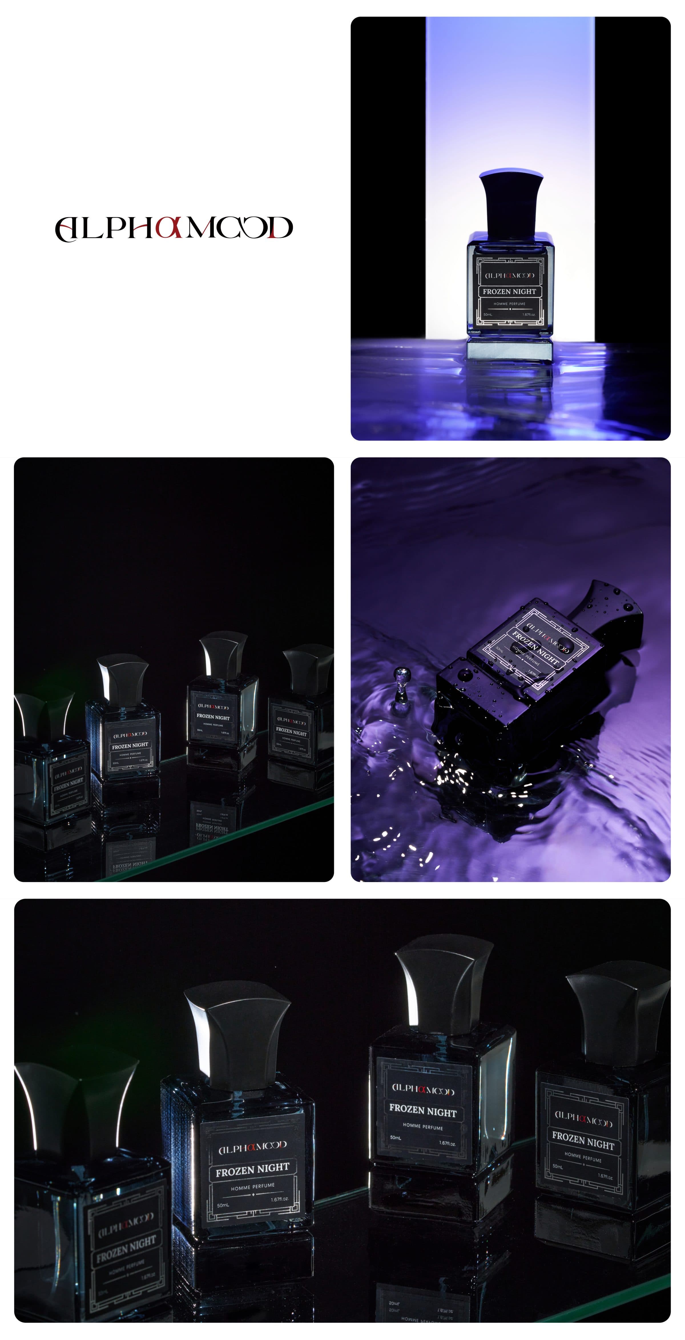 알파무드 Alphamood 프로즌 나잇 퍼퓸 Packaging Photography 작업물