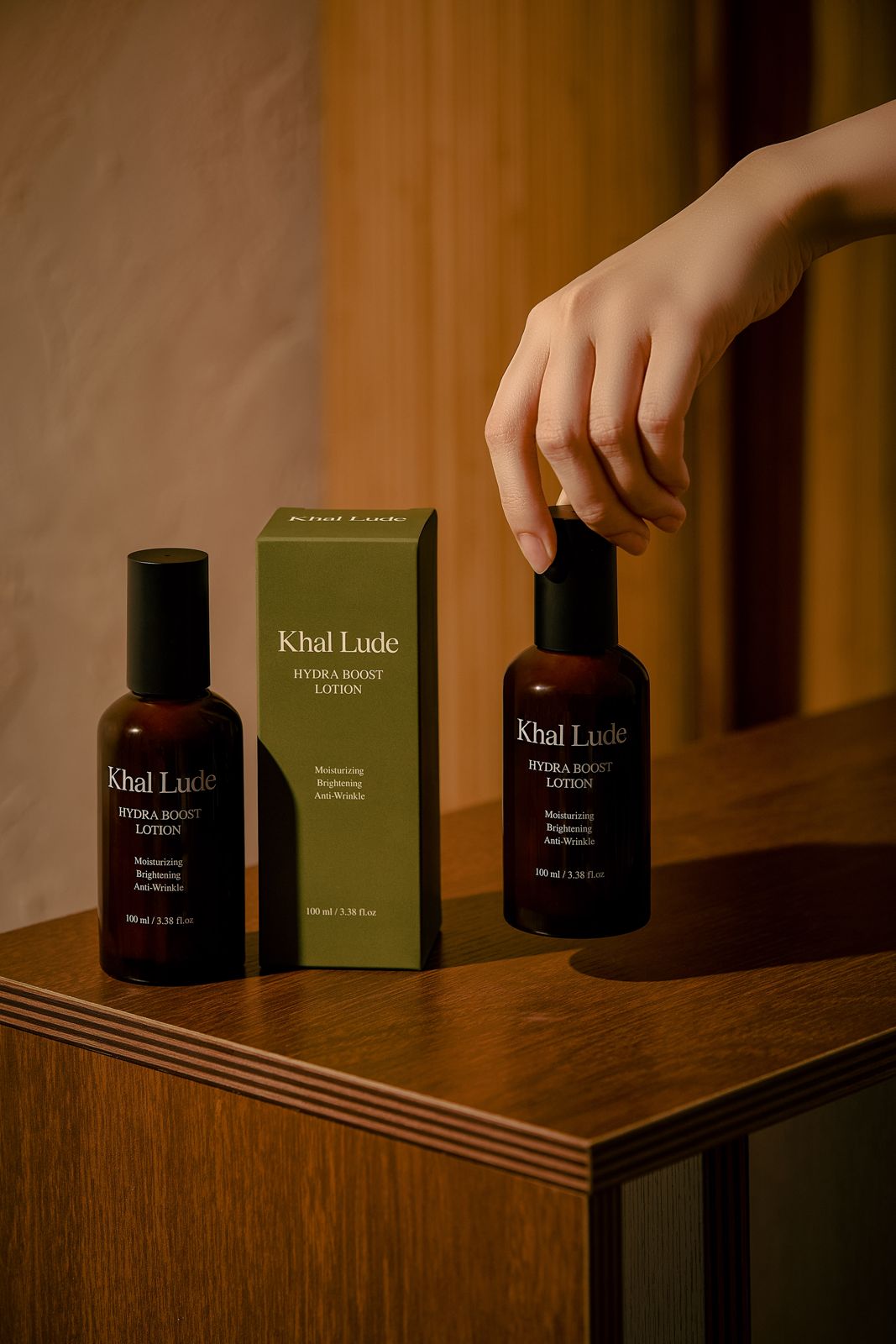 KHALLUDE · 하이드라 부스트 로션 제품 촬영 컷