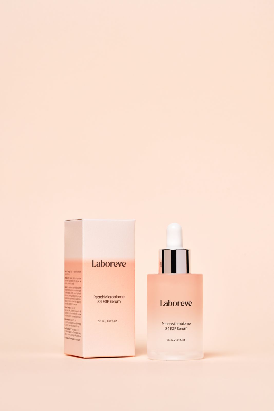 LABOREVE · EGF 세럼 — 박스와 제품을 함께 놓은 단독컷