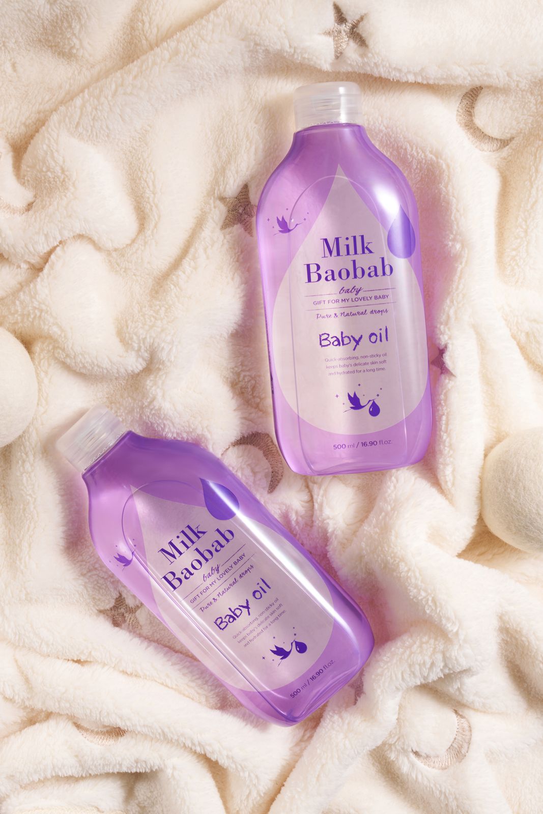 MILKBAOBAB · 베이비오일 제품 촬영 컷
