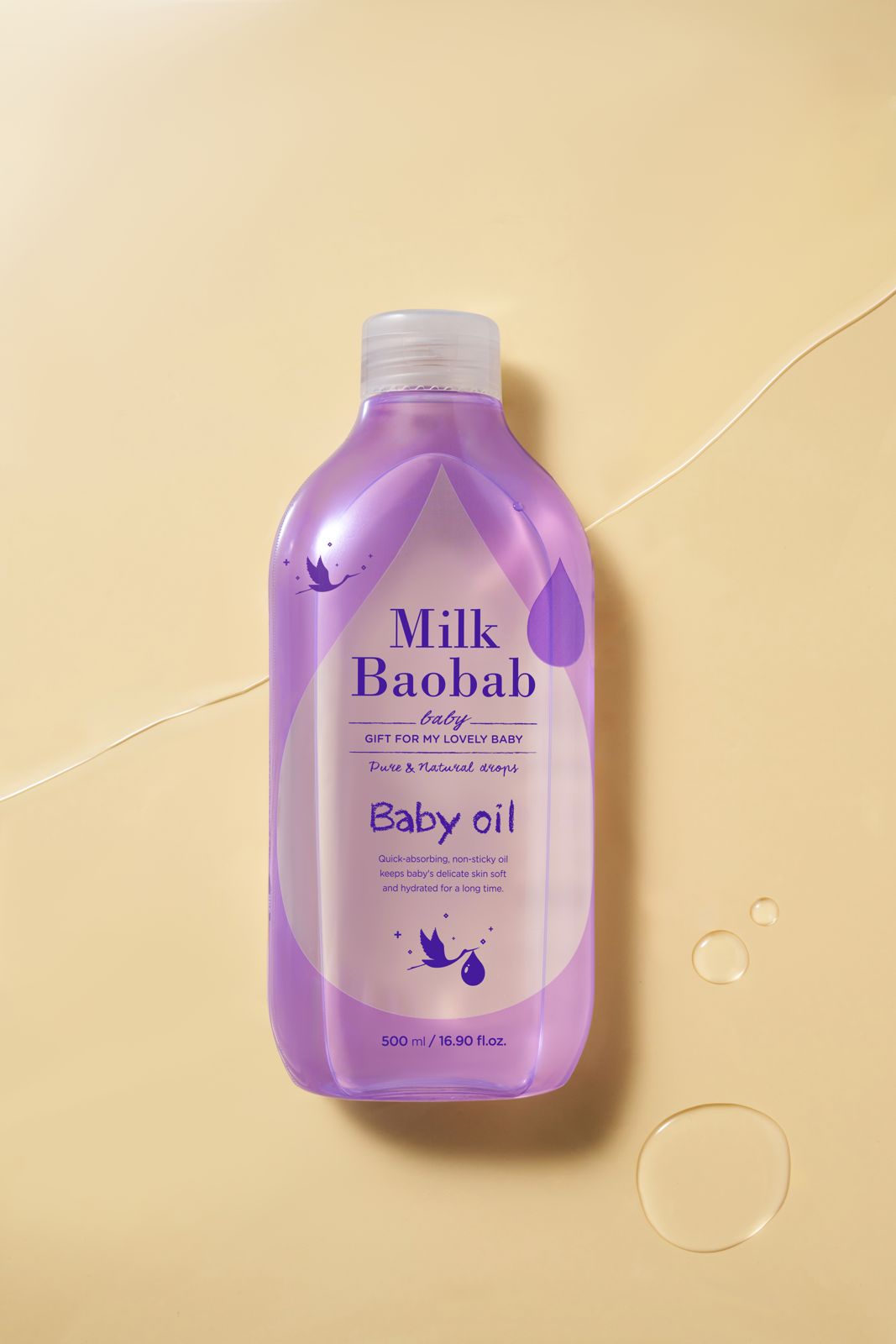 MILKBAOBAB · 베이비오일 제품 촬영 컷