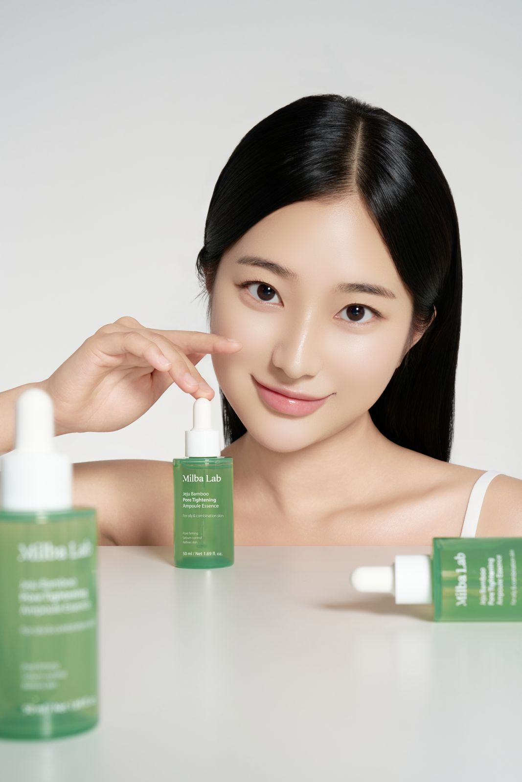 MILKBAOBAB · 제주 대나무 모공 타이트닝 앰플 에센스 제품 촬영 컷