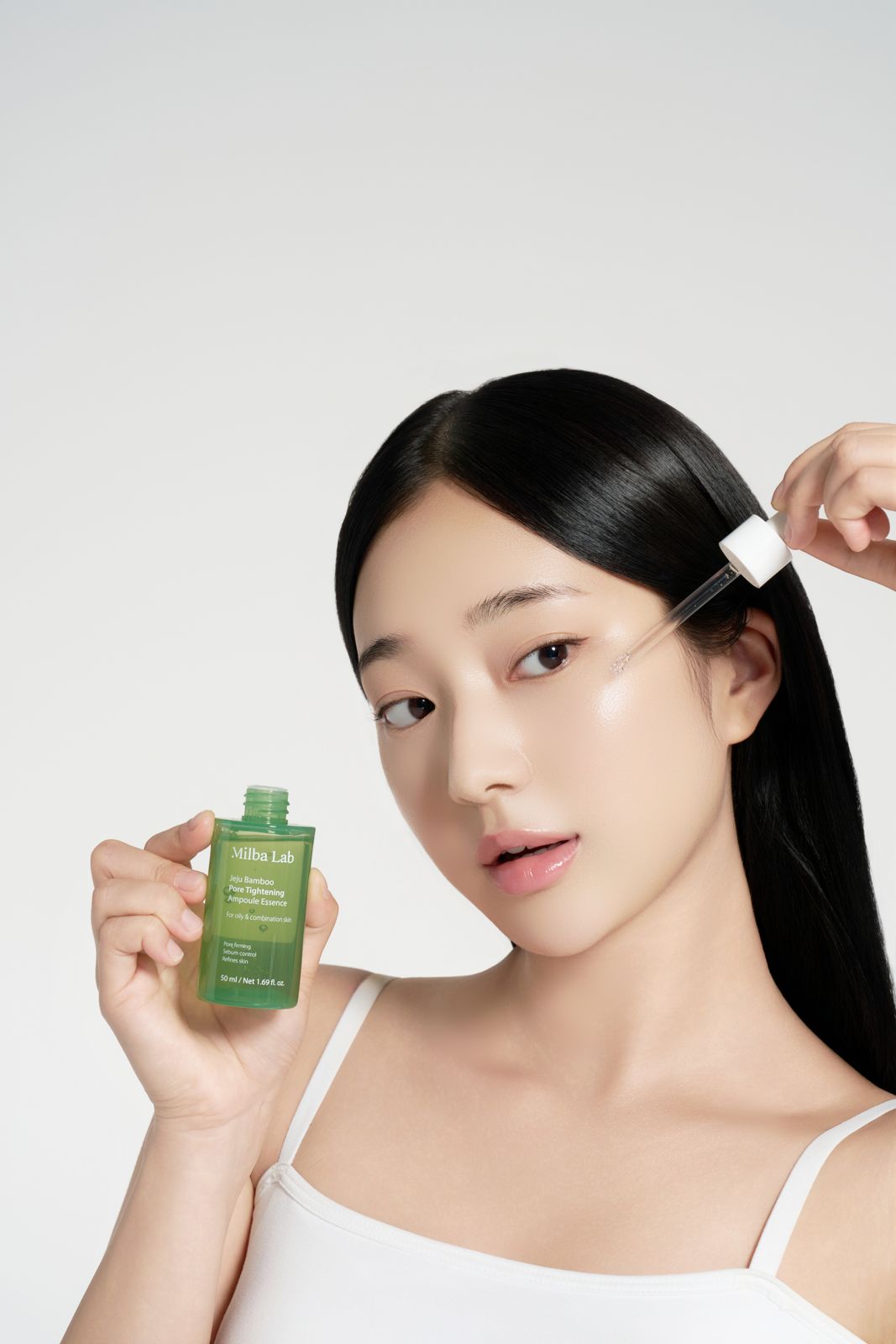 MILKBAOBAB · 제주 대나무 모공 타이트닝 앰플 에센스 제품 촬영 컷