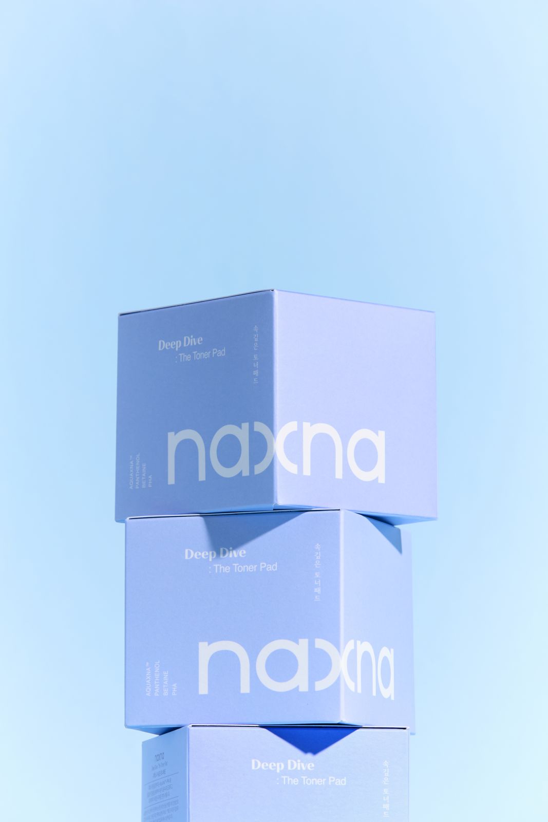 NAXNA · 제품촬영 — 박스 3개를 쌓은 그룹컷
