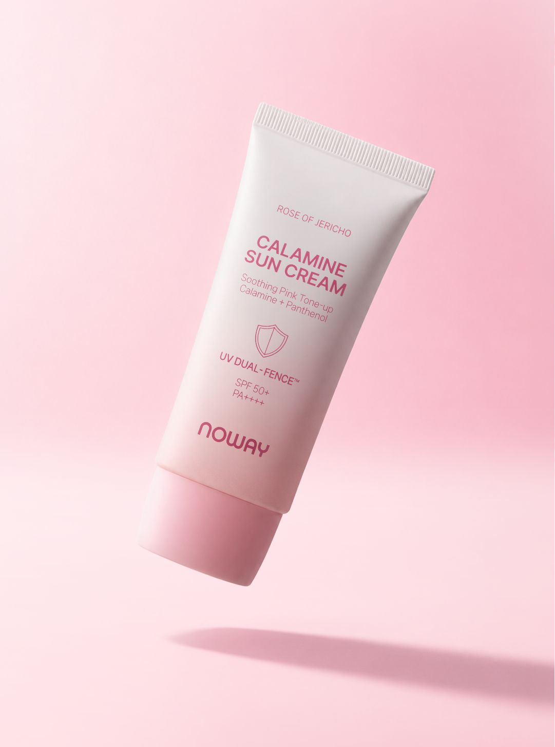NOWAY · 칼라민 진정 핑크 톤업 선크림 AI 연출컷