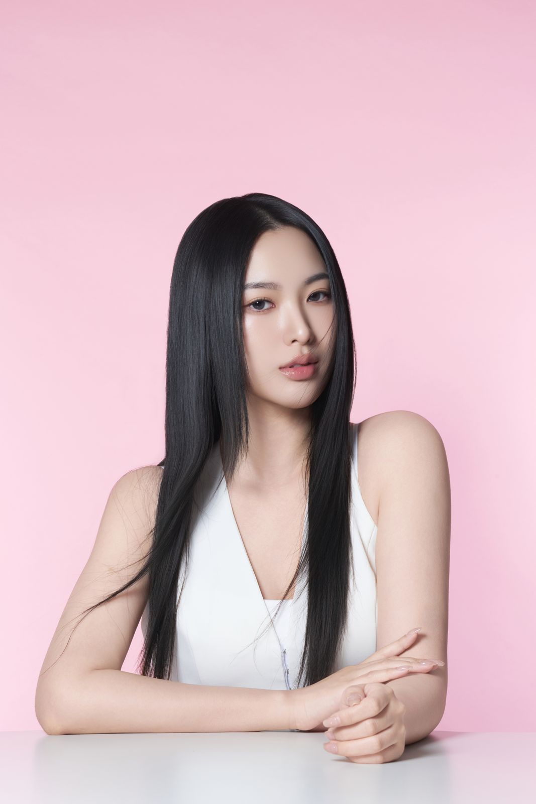 SHARON J · 도화패드 — 모델 컷
