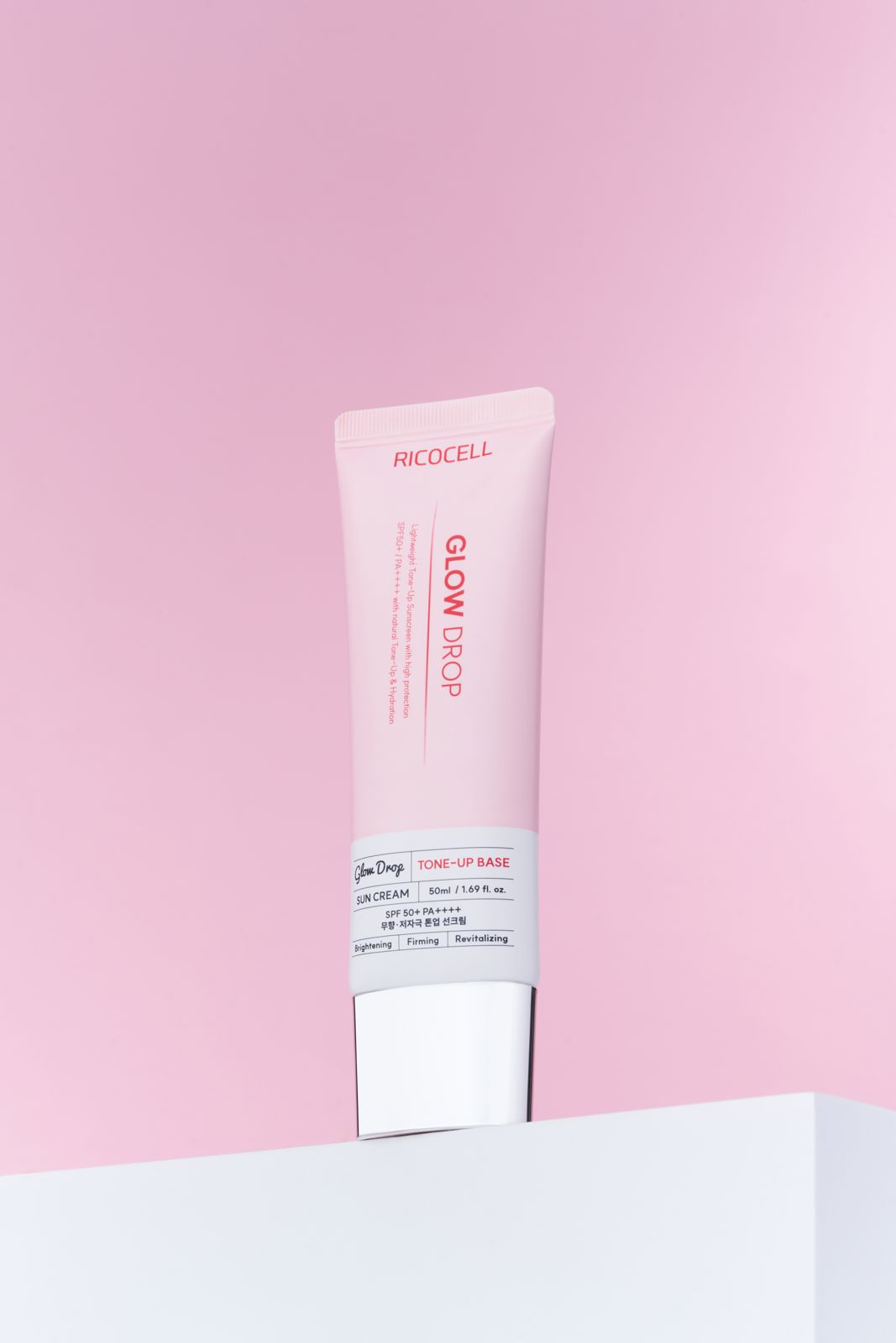 RICOCELL · 톤업베이스선크림 — 단일 튜브 펜스탠드컷