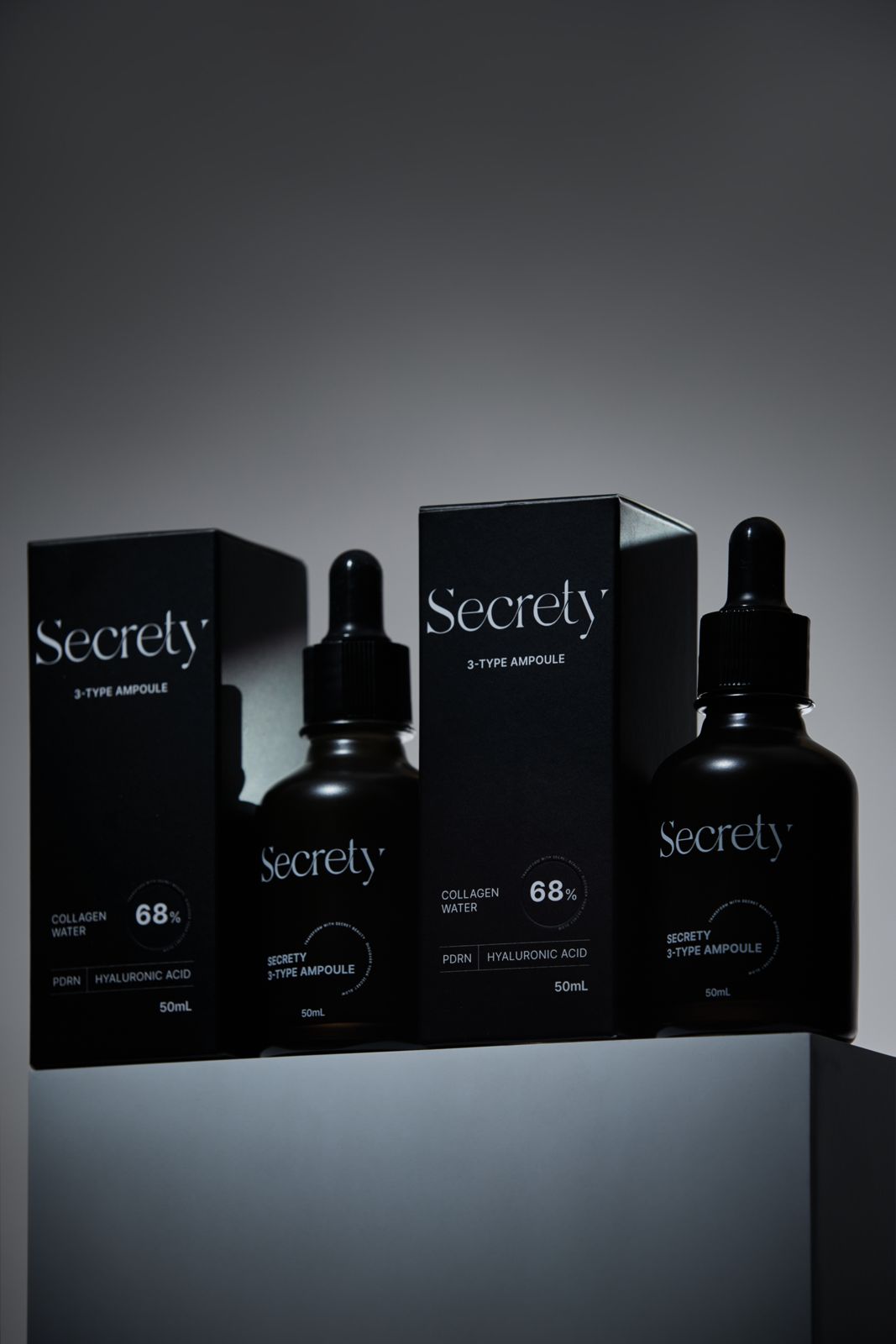 SECRETY · 씨크리티 앰플 제품 촬영 컷