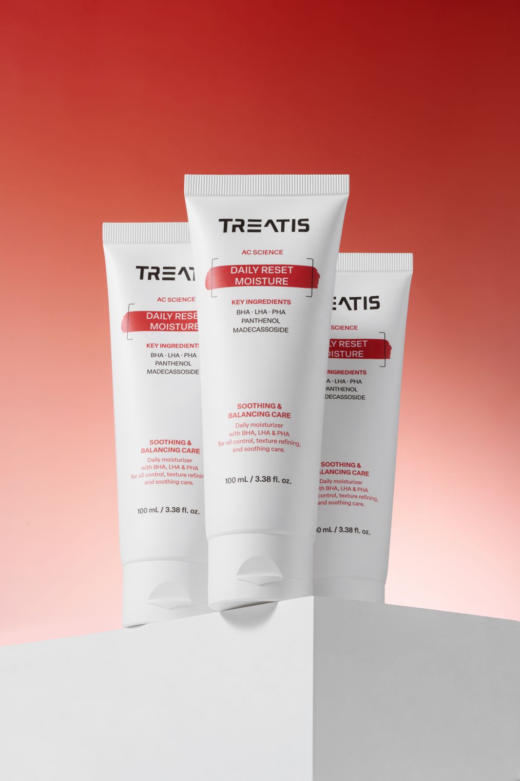 TREATIS · AC 사이언스 데일리 리셋 모이스처 제품 촬영 컷