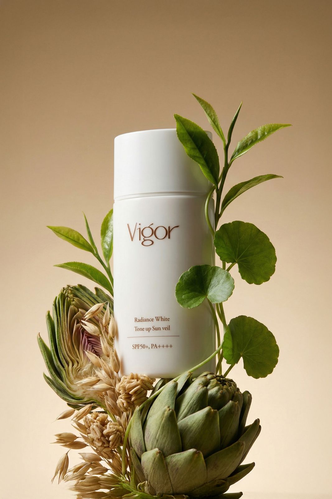 VIGOR · 선크림 — 위 컷의 로우앵글 와이드 버전